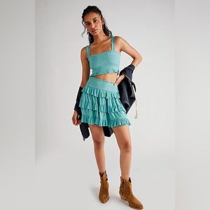 ‼️ SOLD ‼️ NWT Free People THALIA SET teal / aqua — size medium (M)